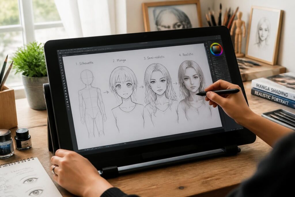 apprenez à dessiner facilement une fille manga ou réaliste grâce à nos conseils et étapes simples, adaptés à tous les niveaux.