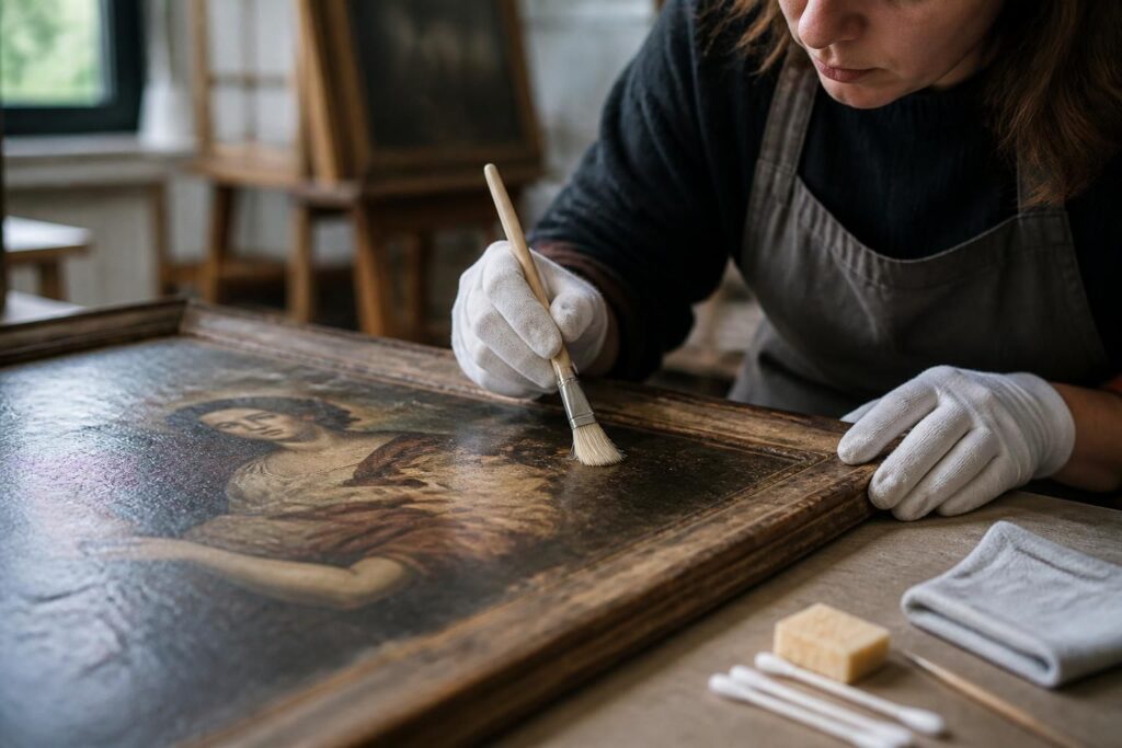découvrez nos conseils pratiques pour nettoyer un tableau ancien en toile ou en bois sans l'abîmer, en préservant sa beauté et sa valeur.