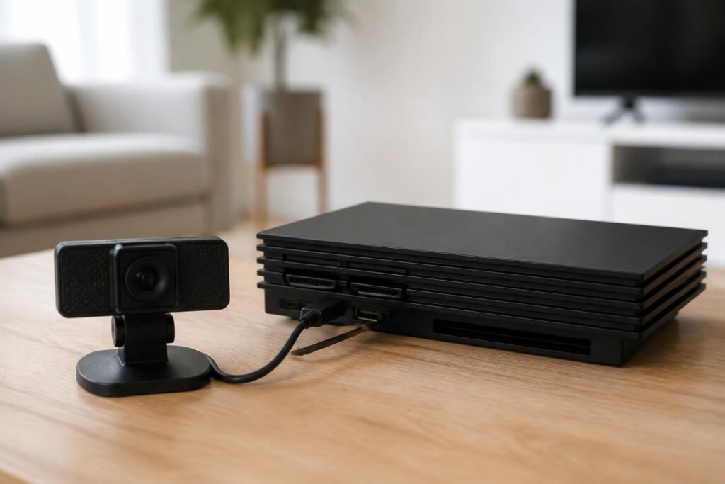 découvrez le fonctionnement de l'eyetoy play 2 avec caméra et sa compatibilité avec la console playstation 2 pour une expérience de jeu interactive unique.