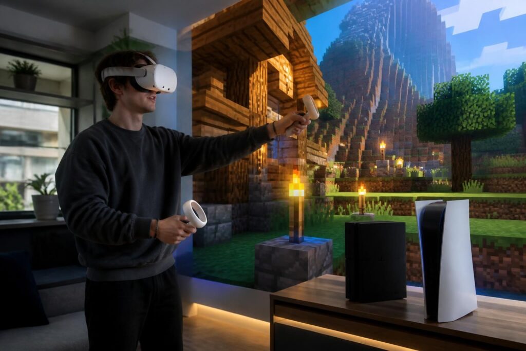 découvrez comment installer minecraft vr sur ps4, ps5 et meta quest 3 avec nos conseils pratiques et explorez les meilleurs mods pour une expérience immersive unique.
