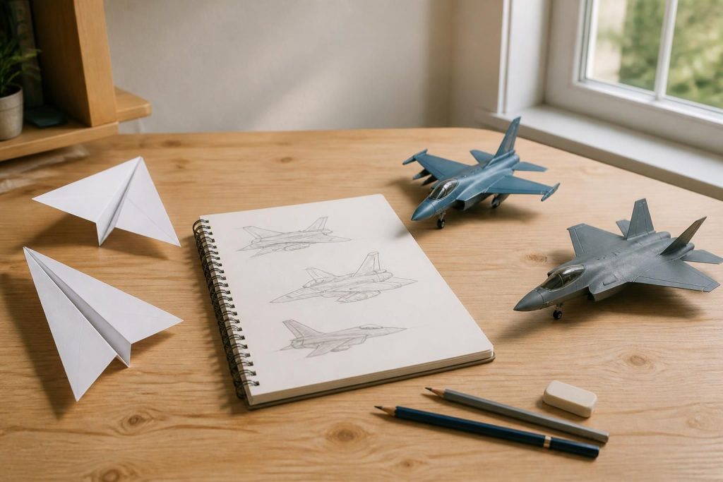 apprenez à dessiner facilement un avion grâce à nos modèles simples d’avions de chasse et d’avions en papier, adaptés à tous les niveaux.