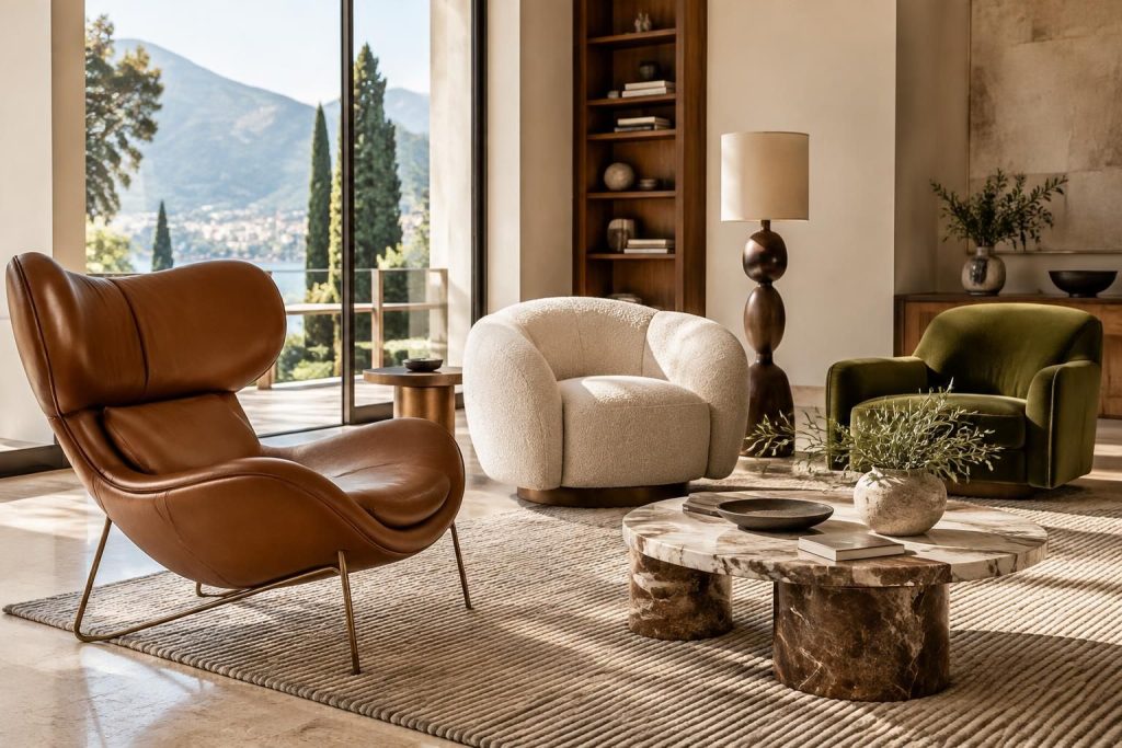 Fauteuil design : modèles iconiques, confort et tendances italiennes
