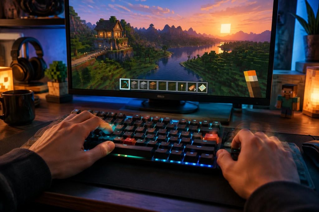 découvrez les raccourcis clavier de minecraft et les touches essentielles pour construire, combattre et gérer votre inventaire plus rapidement.