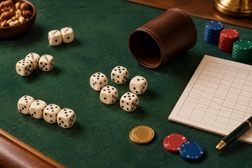 découvrez la règle officielle du yams : calcul des points, bonus et combinaisons expliqués clairement pour bien jouer et remplir votre feuille de score.
